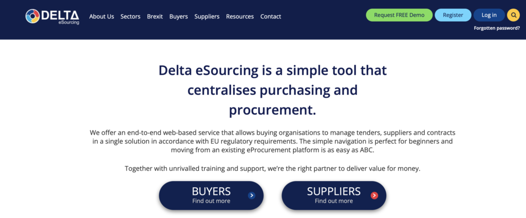 Delta eSourcing tenders