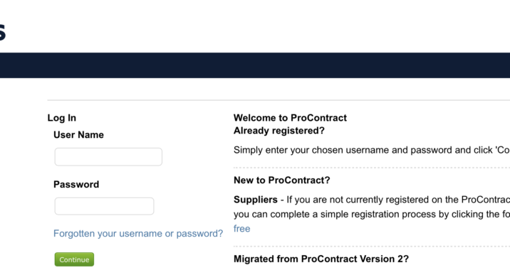 submitting tenders on ProContract